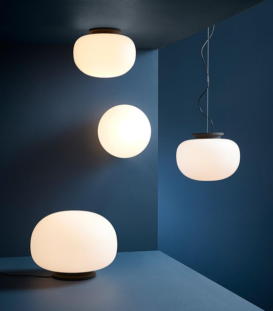 Frandsen Supernate Bordlampe Ø38 - Opal hvid/Sort