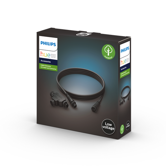 Philips Hue Extra Kabel 2,5m + T-Piece - Utomhuslampor