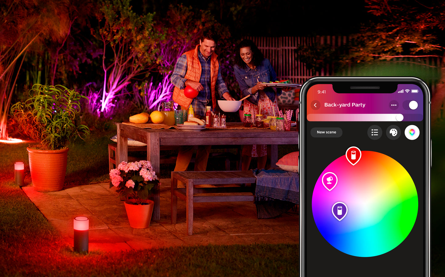 Philips Hue Calla Hue Udendørslampe Udvidelsespakke Lille H:25