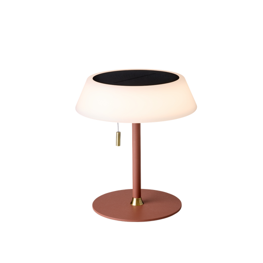 Halo Design Solar Portable Table Lamp - Terracotta