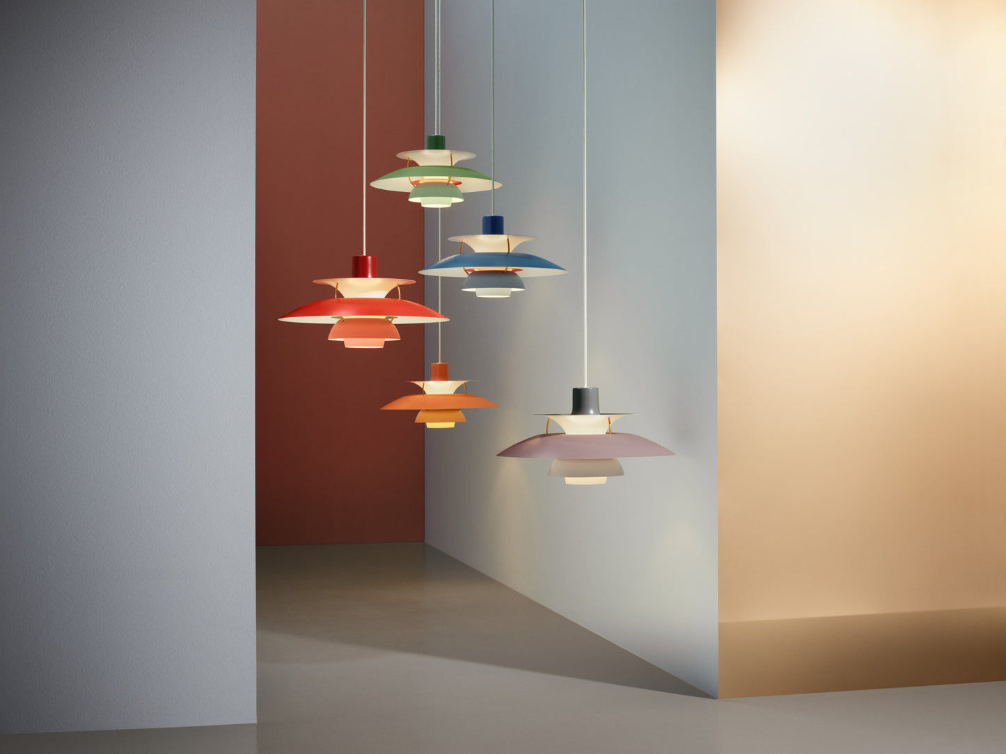 Louis Poulsen - PH 5 Pendel - Shades of Orange