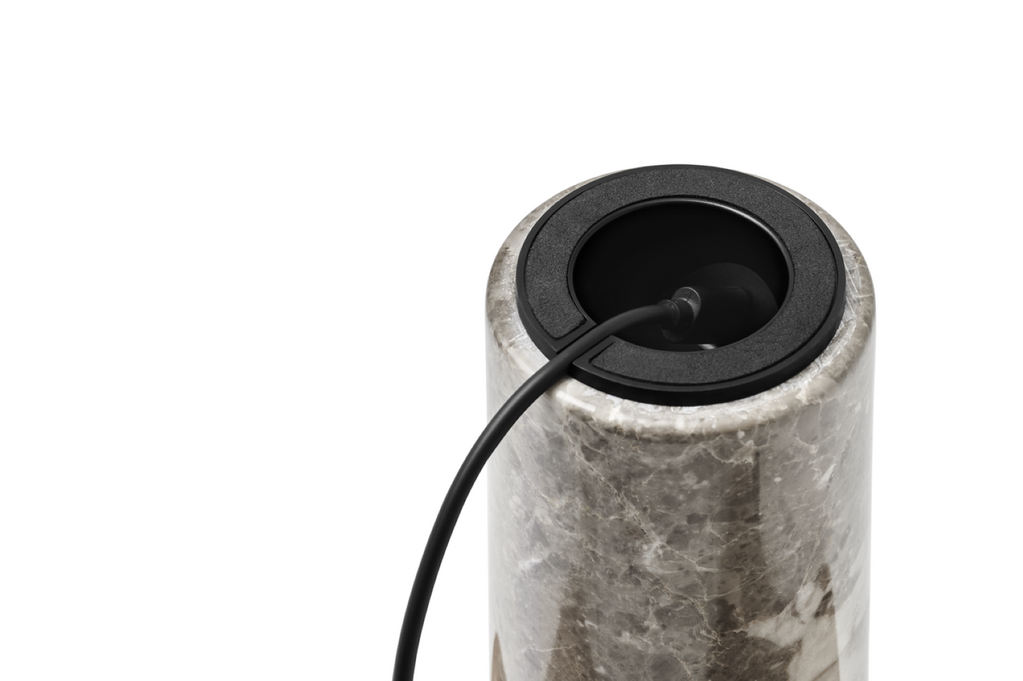 New Works Kizu Genopladelig Bordlampe - Gris Du Marais Marmor