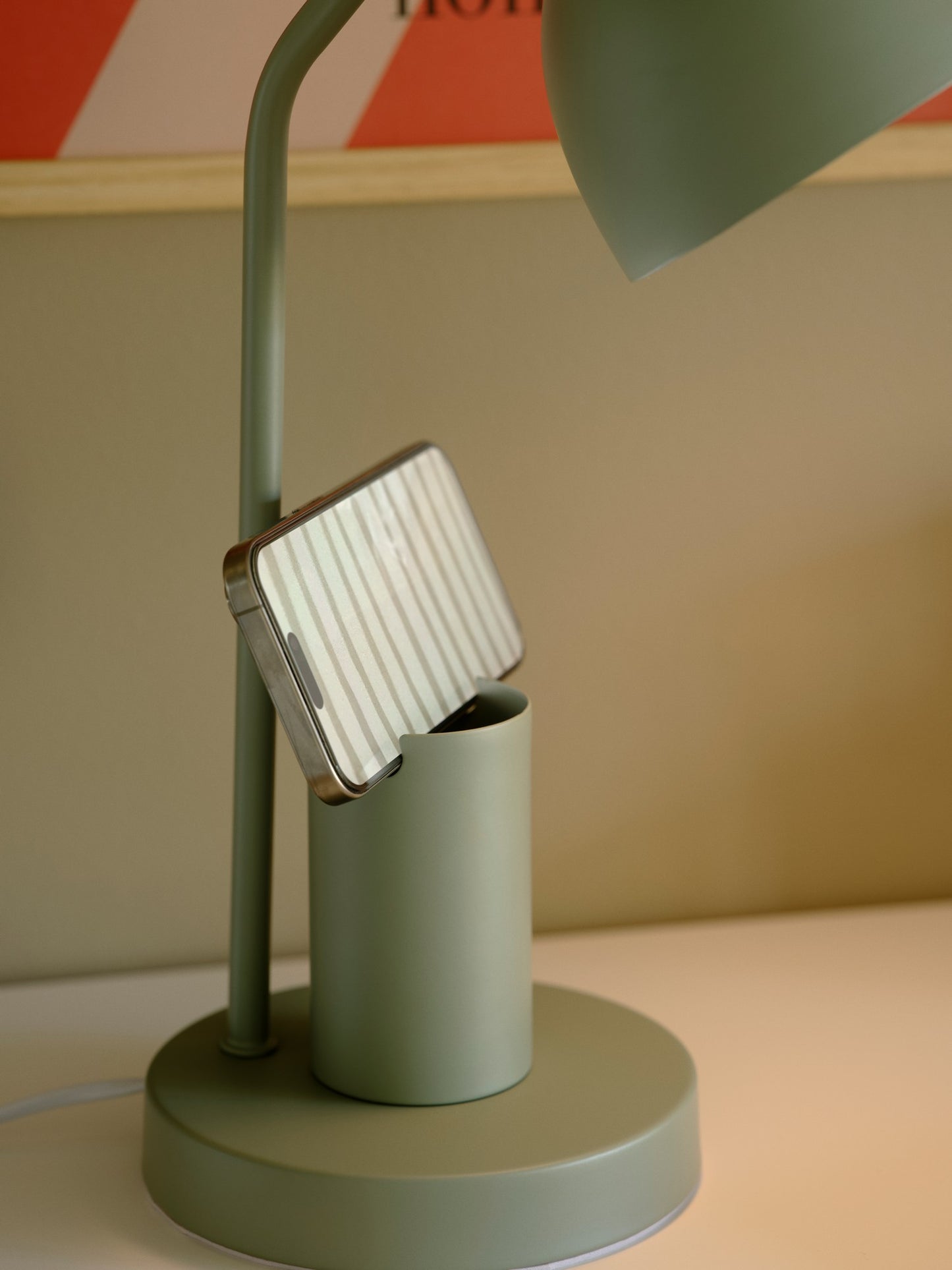 Nordlux Devone, Bordlampe, Støvet grøn