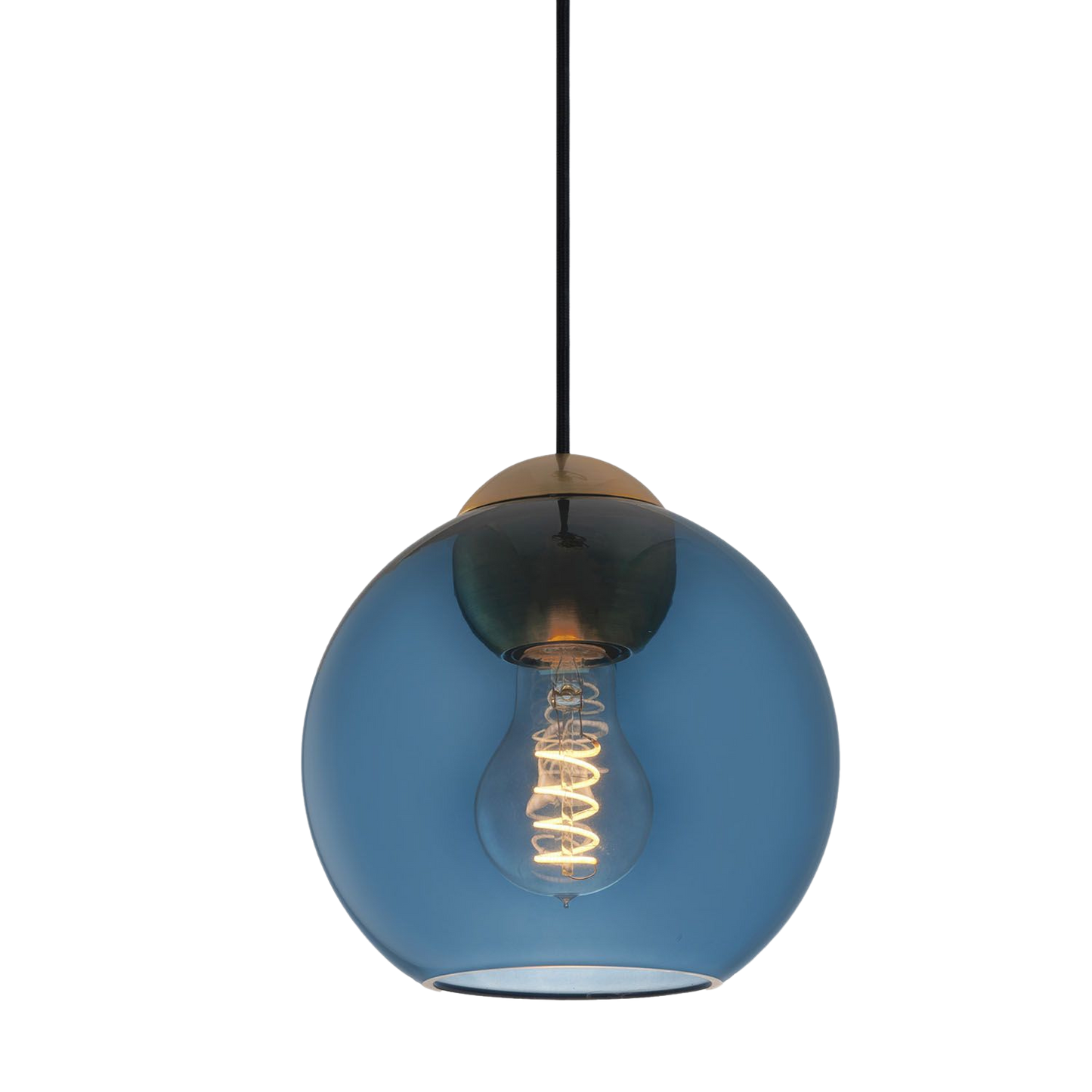 Halo Design Bubbles Pendel Ø18 - Blå/Antik Messing