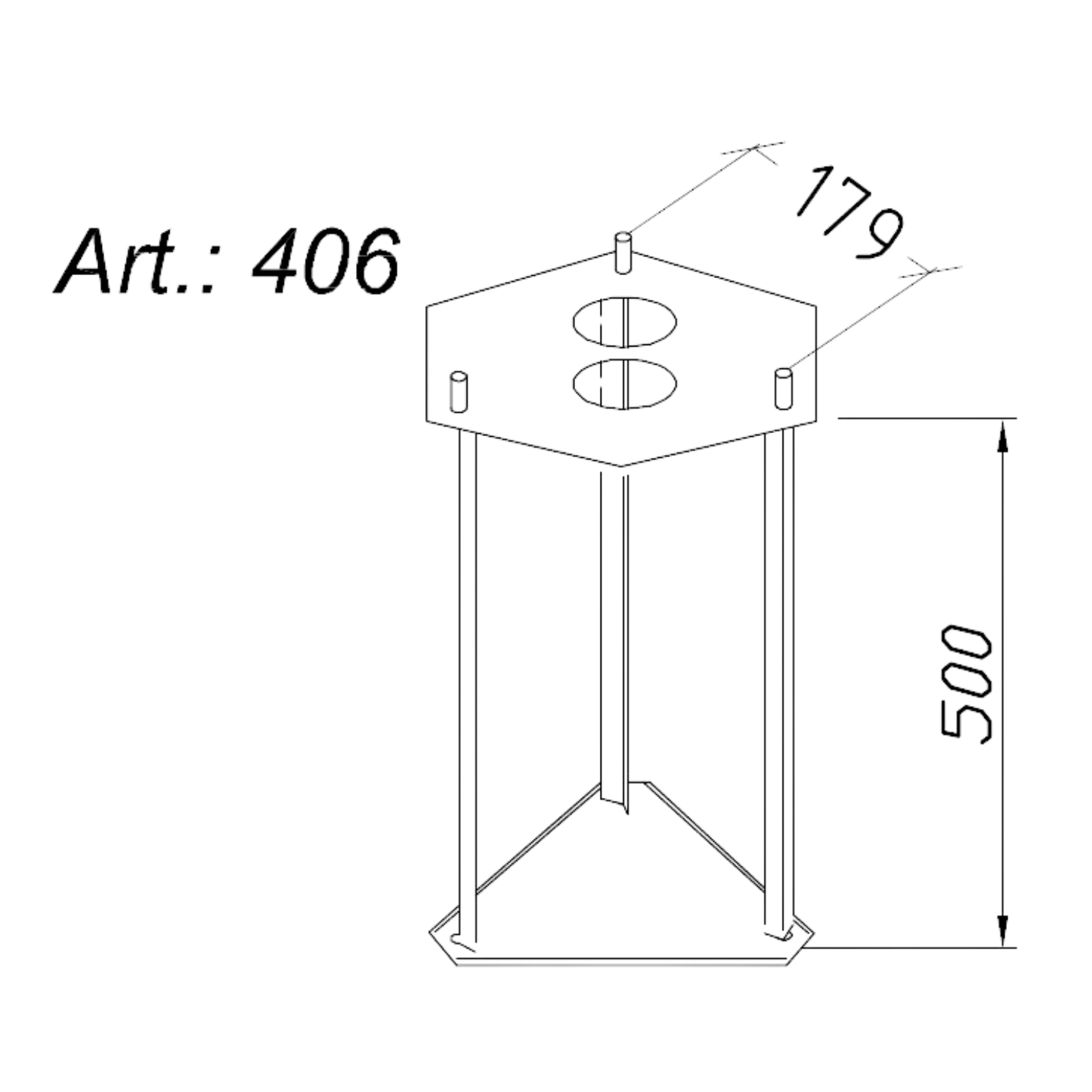 Norlys Forankringssæt til Koster stolpelampe 406 - til nedgravning