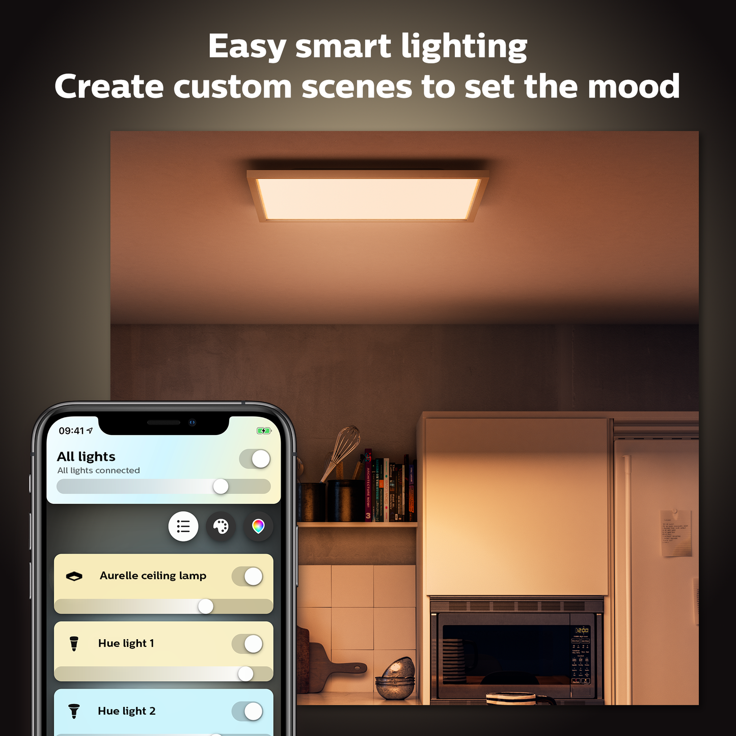 Philips Hue Aurelle Hue Taklampa Square Large 60*60