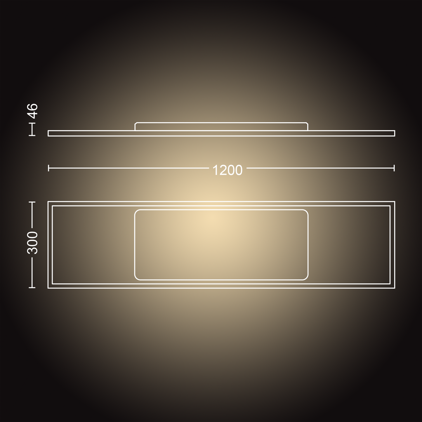 Philips Hue Aurelle Hue Taklampa Rektangulär 30*120