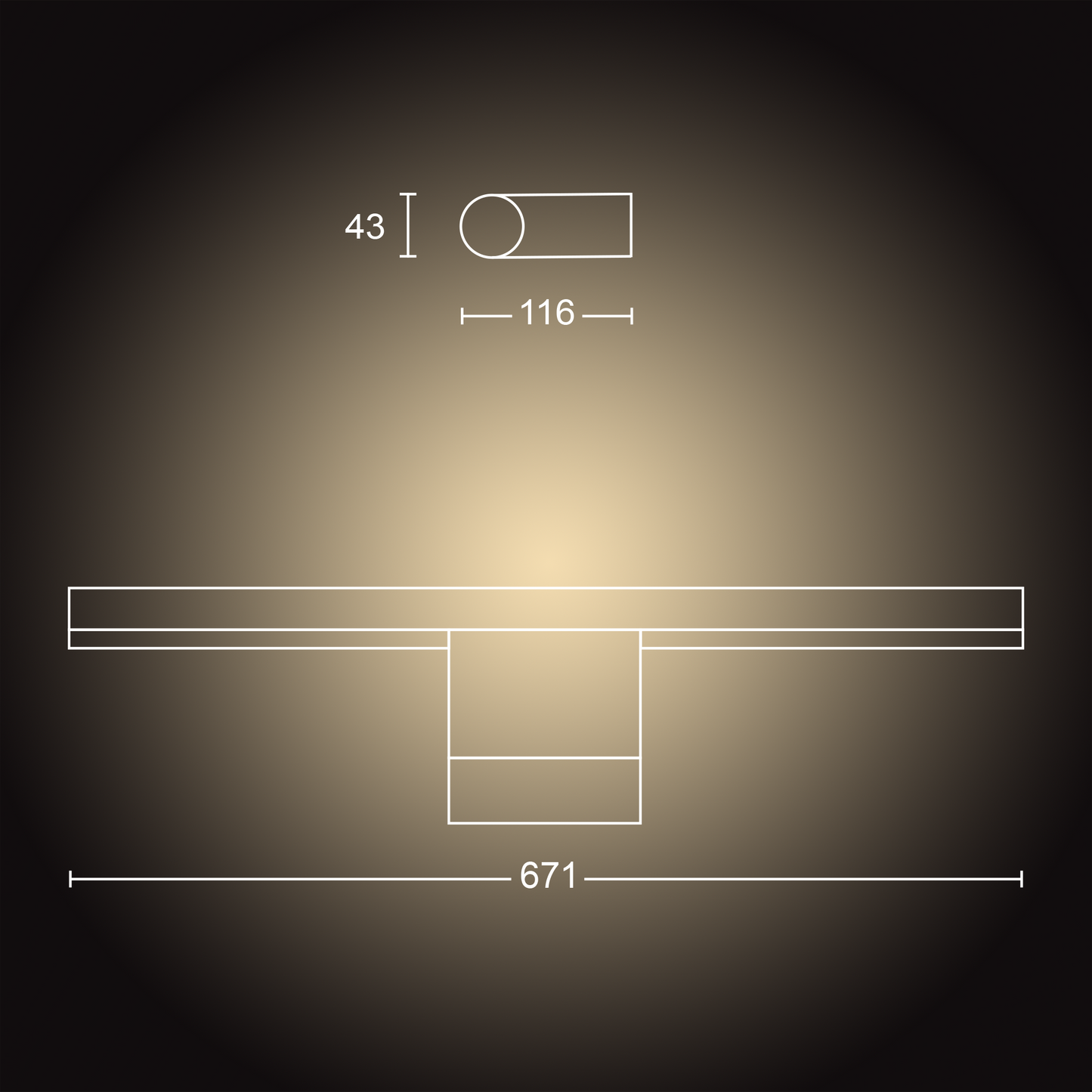 Philips Hue Adore Hue Væglampe L:67.5