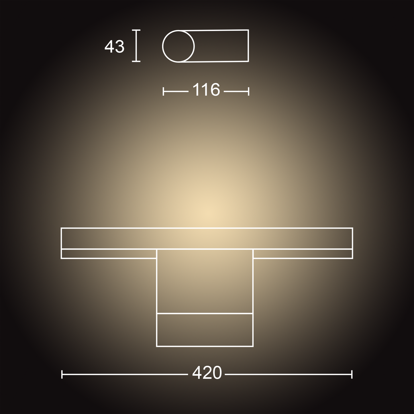 Philips Hue Adore Hue Væglampe - L:42,5