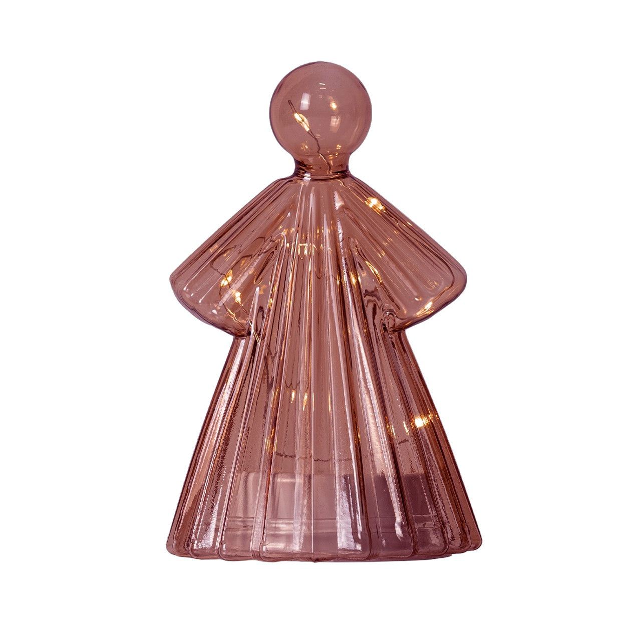 Sirius Alberte engel 2stk H10cm - Bordeaux