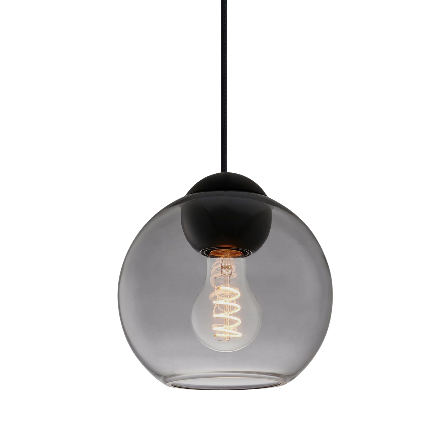 Halo Design Bubbles Pendel Ø18 - Smoke/Matt Black