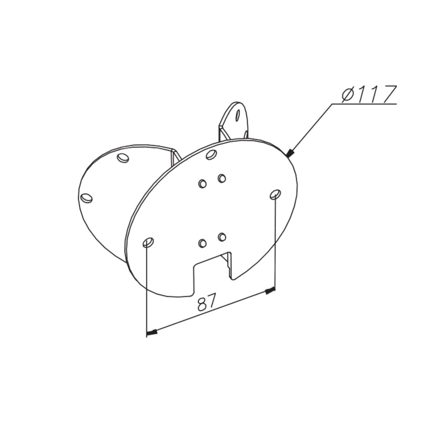 Norlys Hörnfäste 153 för vägglampa svart