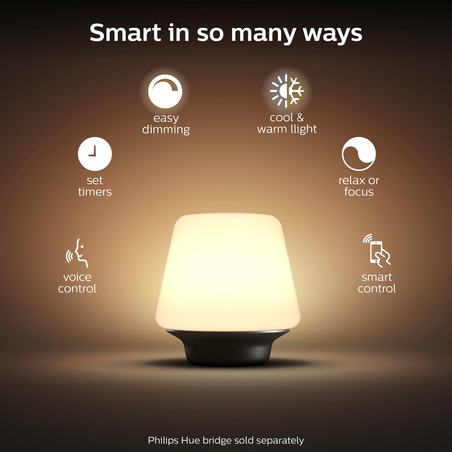 Philips Hue Wellness Hue Bordlampe - Sort