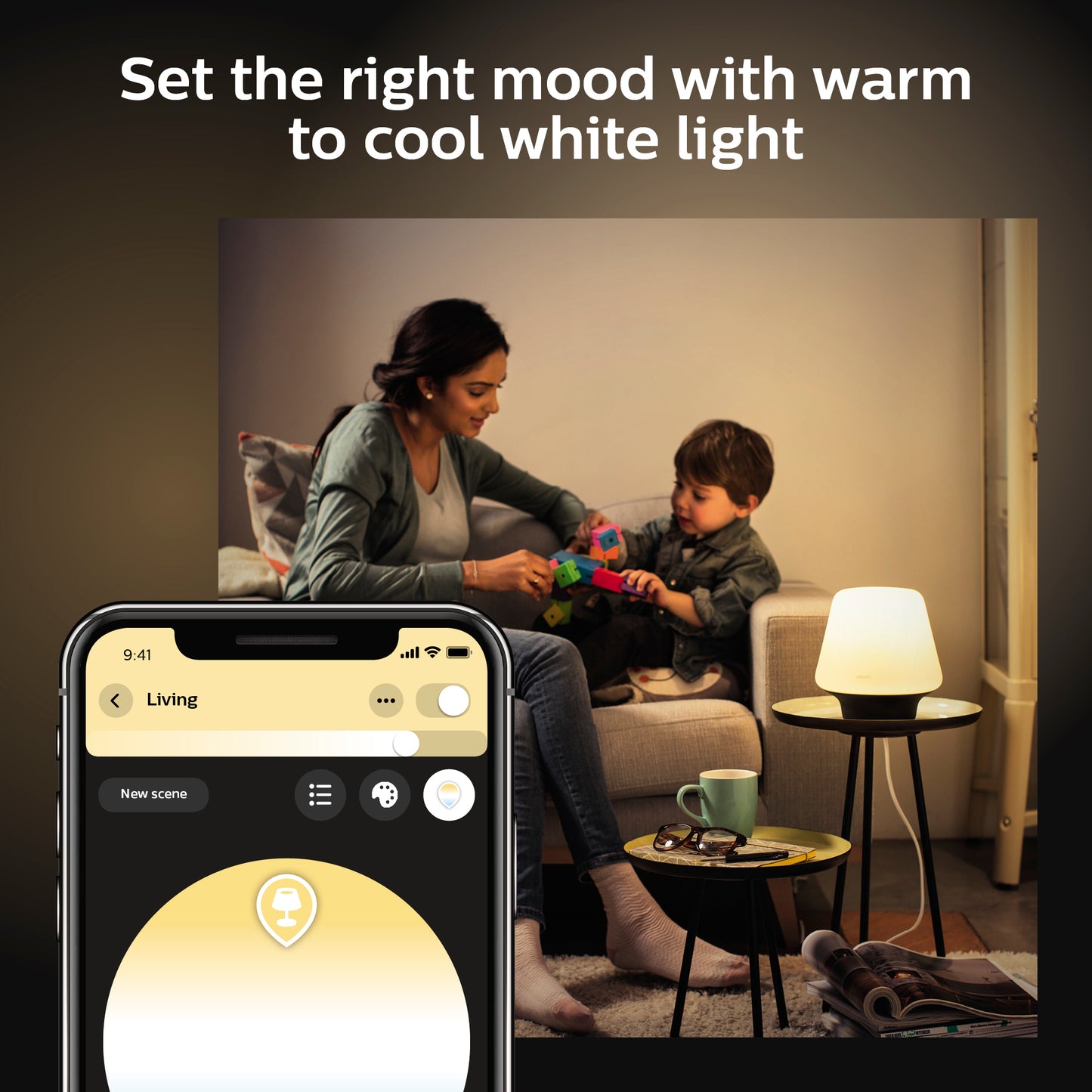 Philips Hue Wellness Hue Bordlampe - Sort