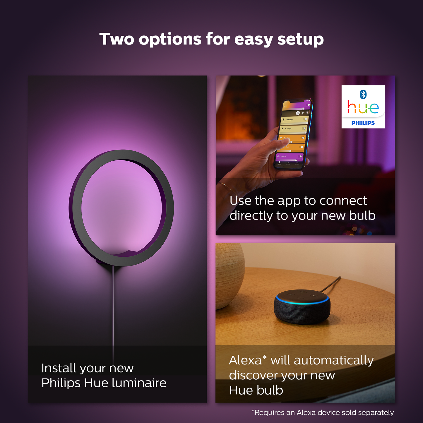 Philips Hue Sana Hue Væglampe - Sort