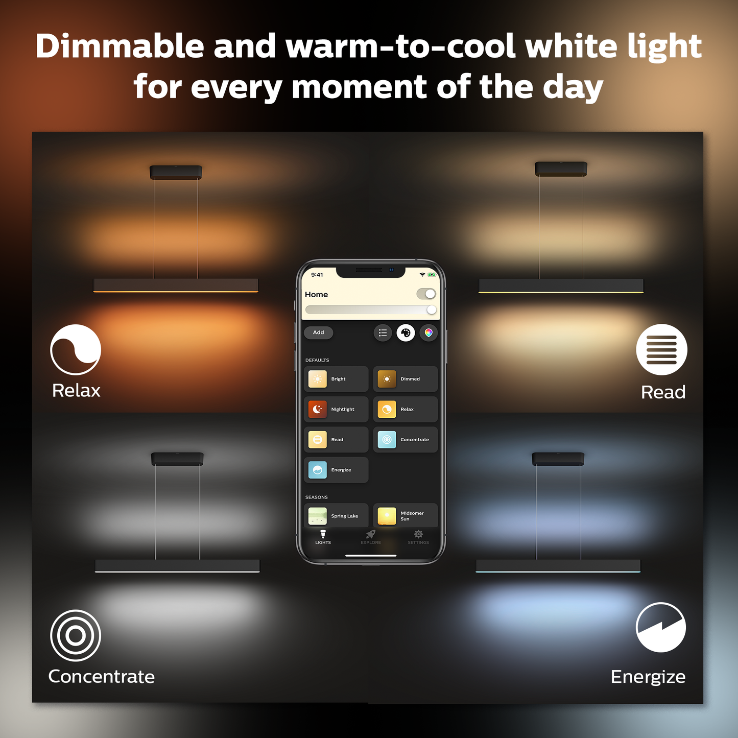 Philips Hue Ensis Hue Pendel - Sort