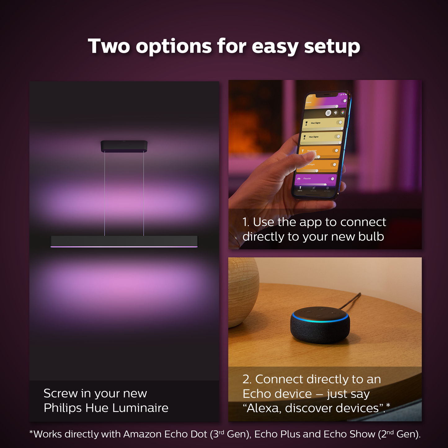 Philips Hue Ensis Hue Pendel - Sort