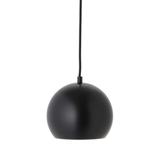 FRANDSEN - Ball Pendel Ø18 Mat Sort/Sort Stofledning