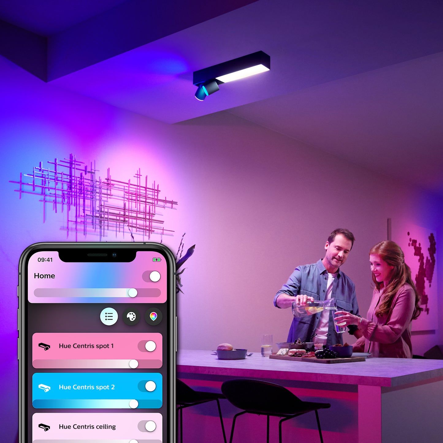 Philips Hue Centris Hue Loftlampe 2-Spot - Sort