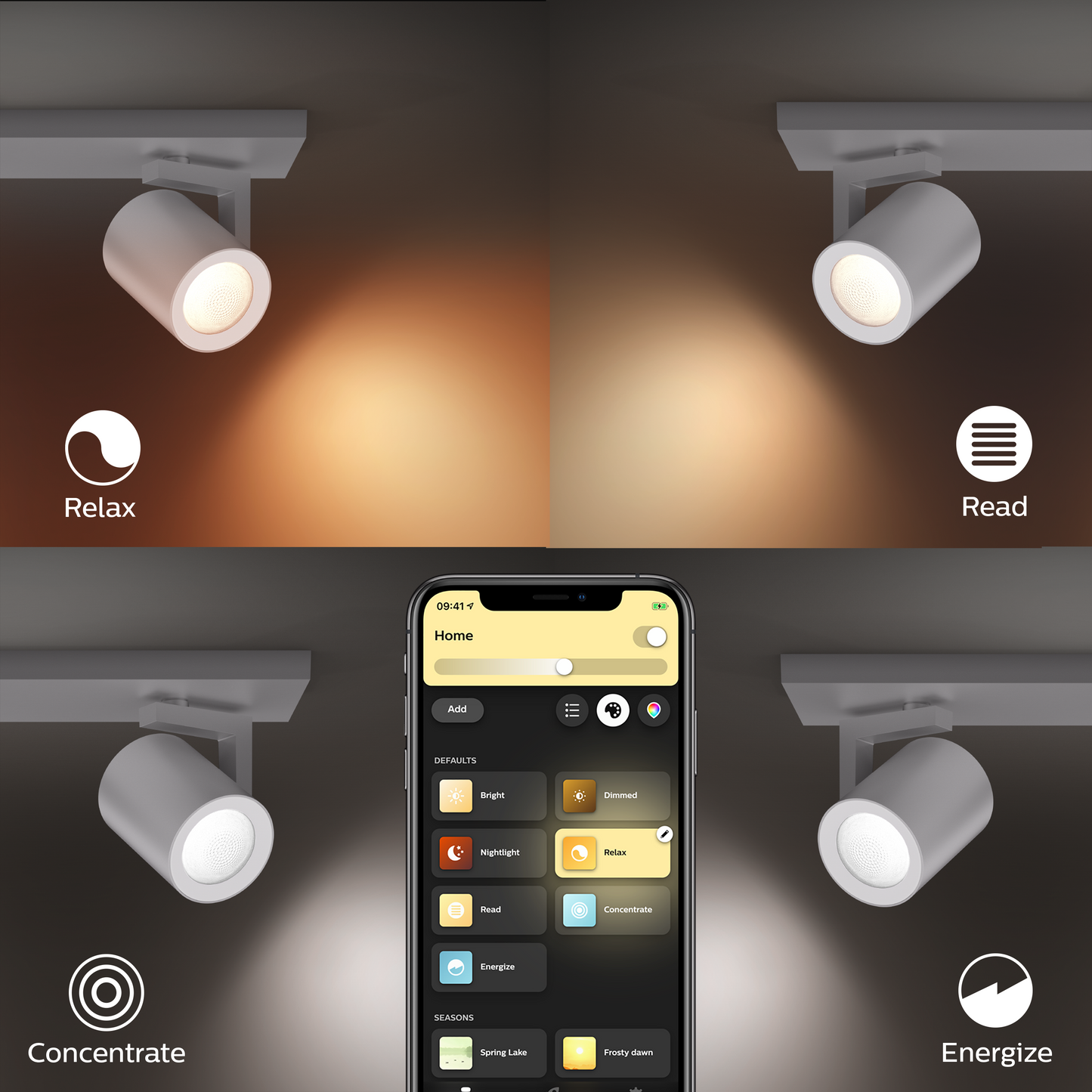 Philips Hue Argenta Hue Loftlampe Enkelt Spot - Aluminium