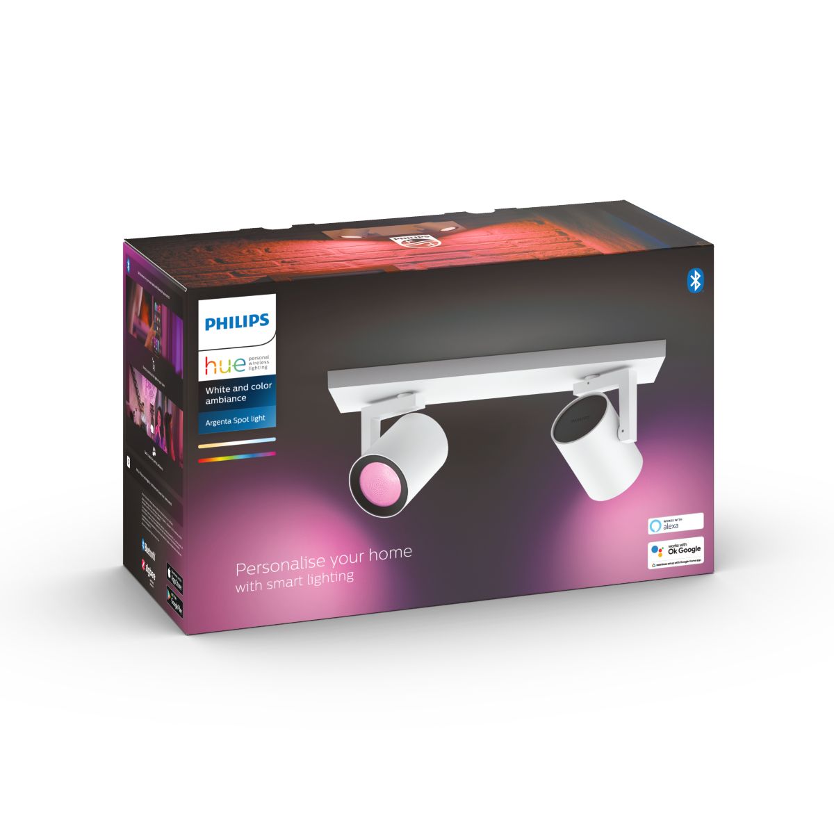 Philips Hue Argenta Hue Loftlampe 2-Spot - Hvid