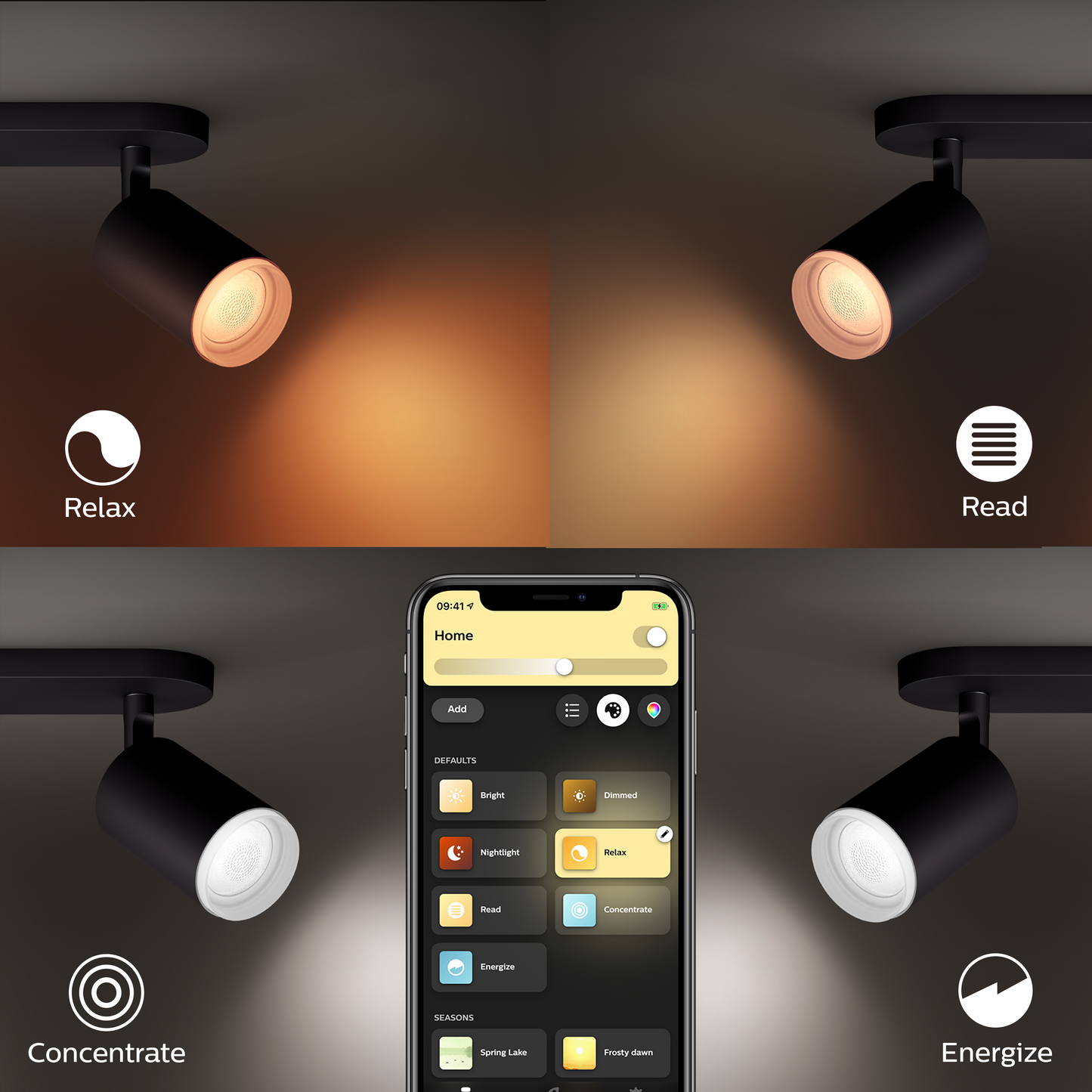 Philips Hue Fugato Hue Loftlampe Enkelt Spot - Sort