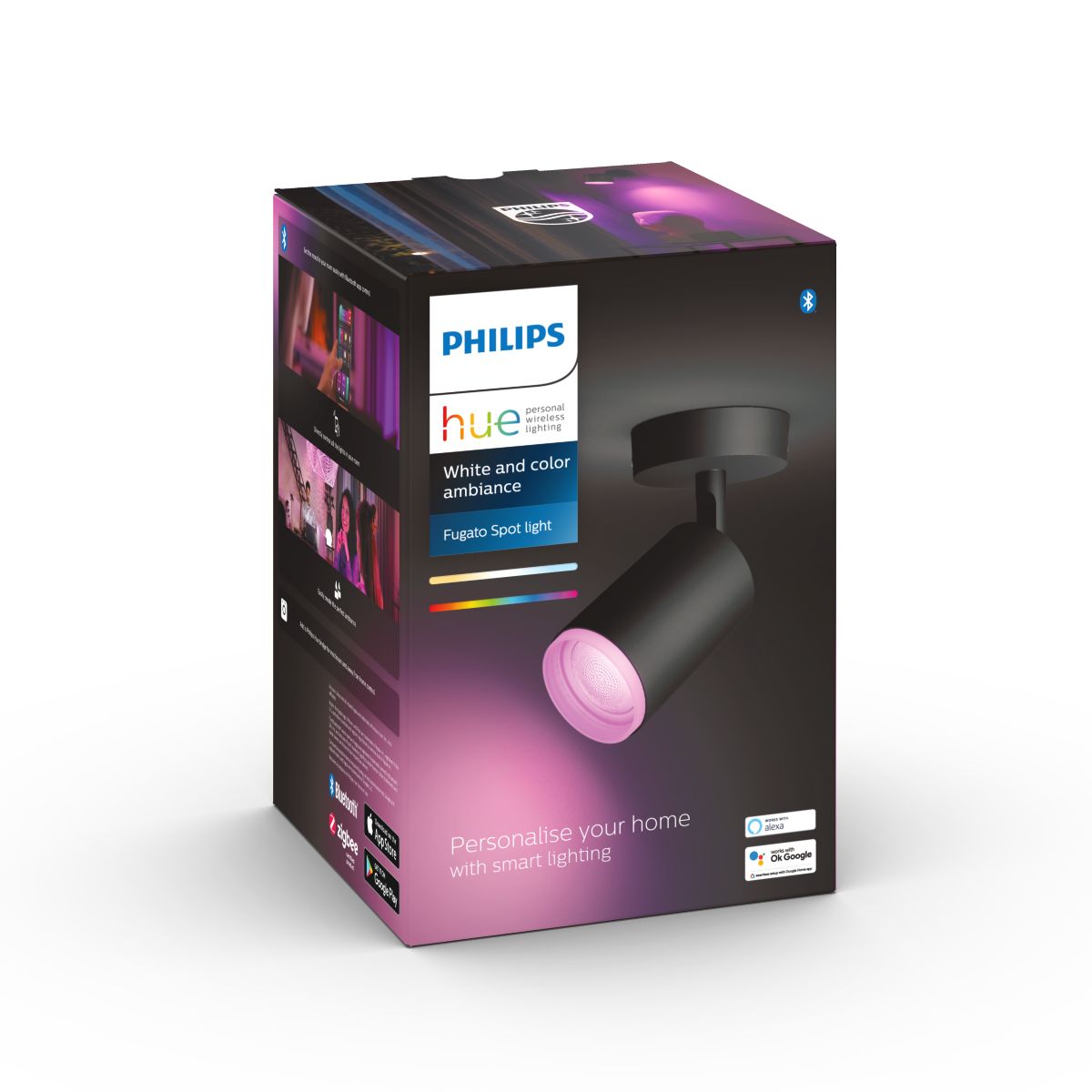 Philips Hue Fugato Hue Loftlampe Enkelt Spot - Sort