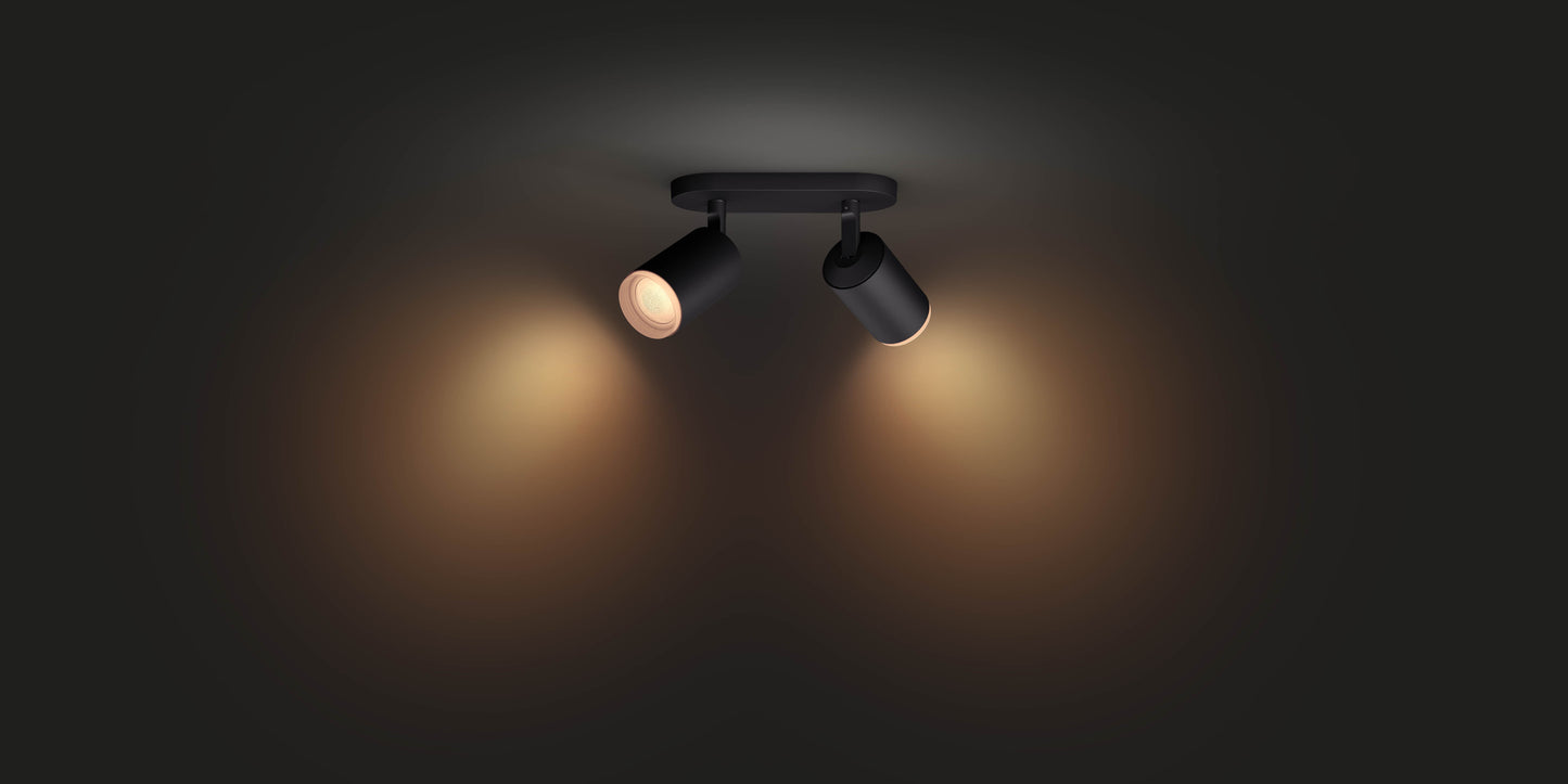 Philips Hue Fugato Hue Loftlampe 2-Spot - Sort