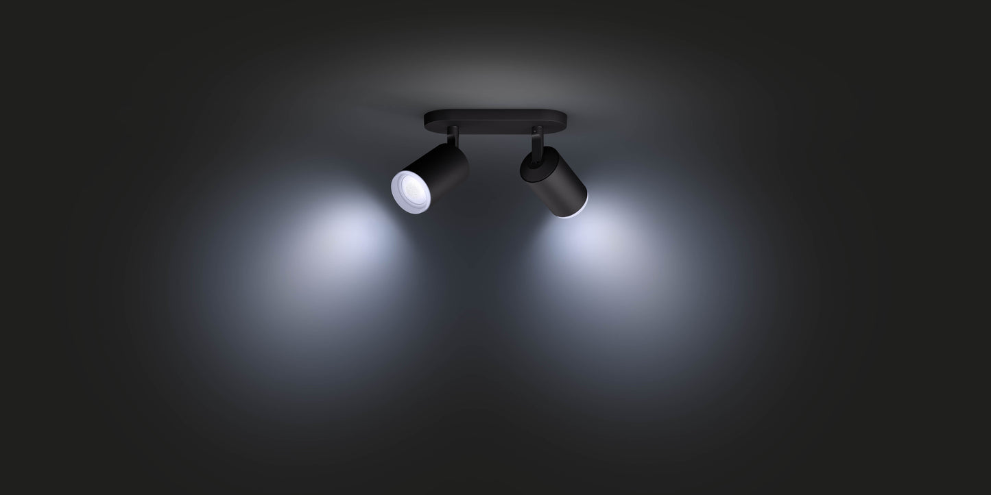 Philips Hue Fugato Hue Loftlampe 2-Spot - Sort