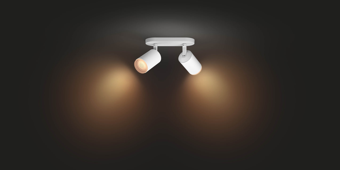 Philips Hue Fugato Hue Loftlampe 2-Spot - Hvid