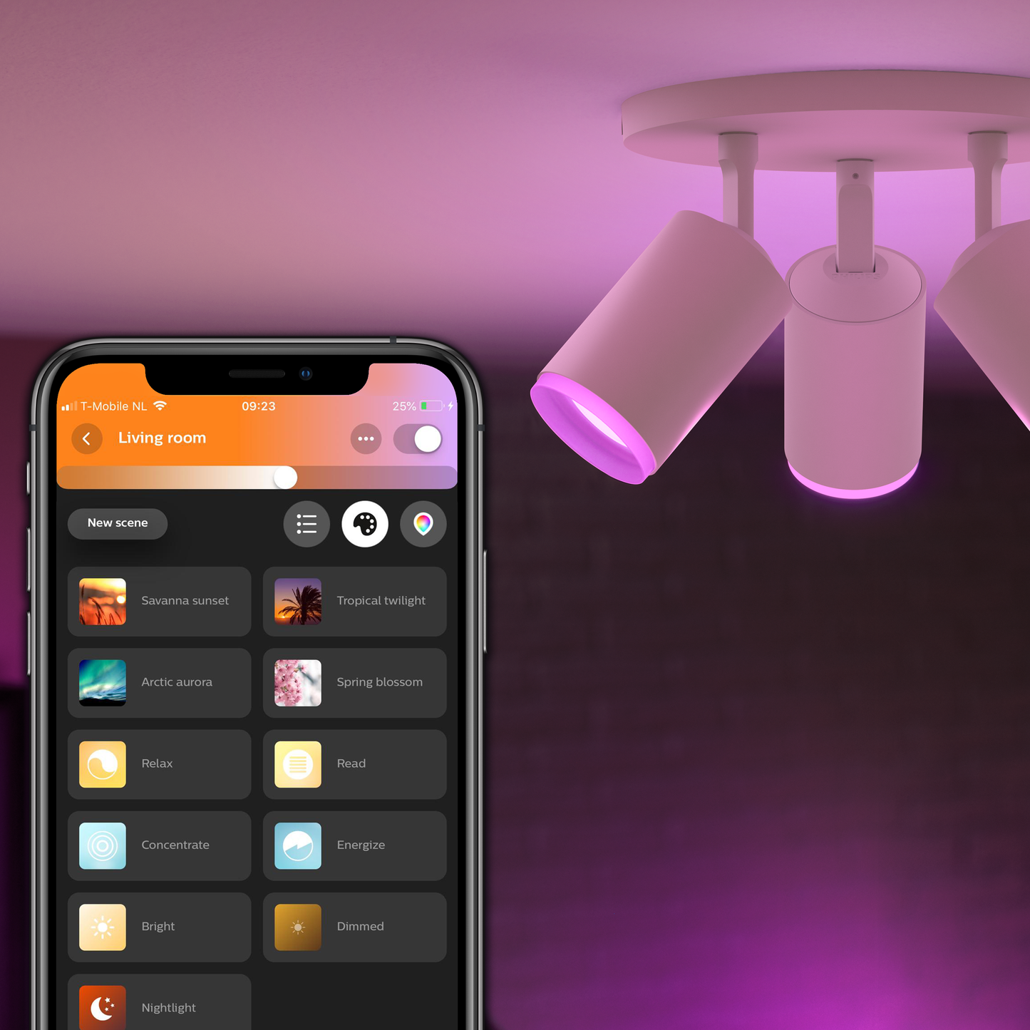 Philips Hue Fugato Hue Loftlampe 3-Spot - Hvid