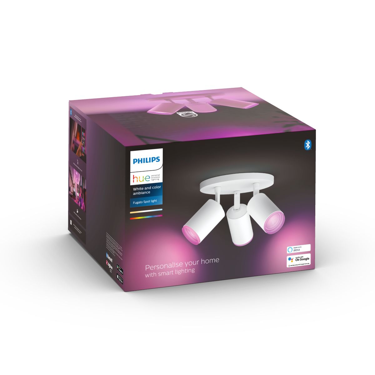 Philips Hue Fugato Hue Loftlampe 3-Spot - Hvid