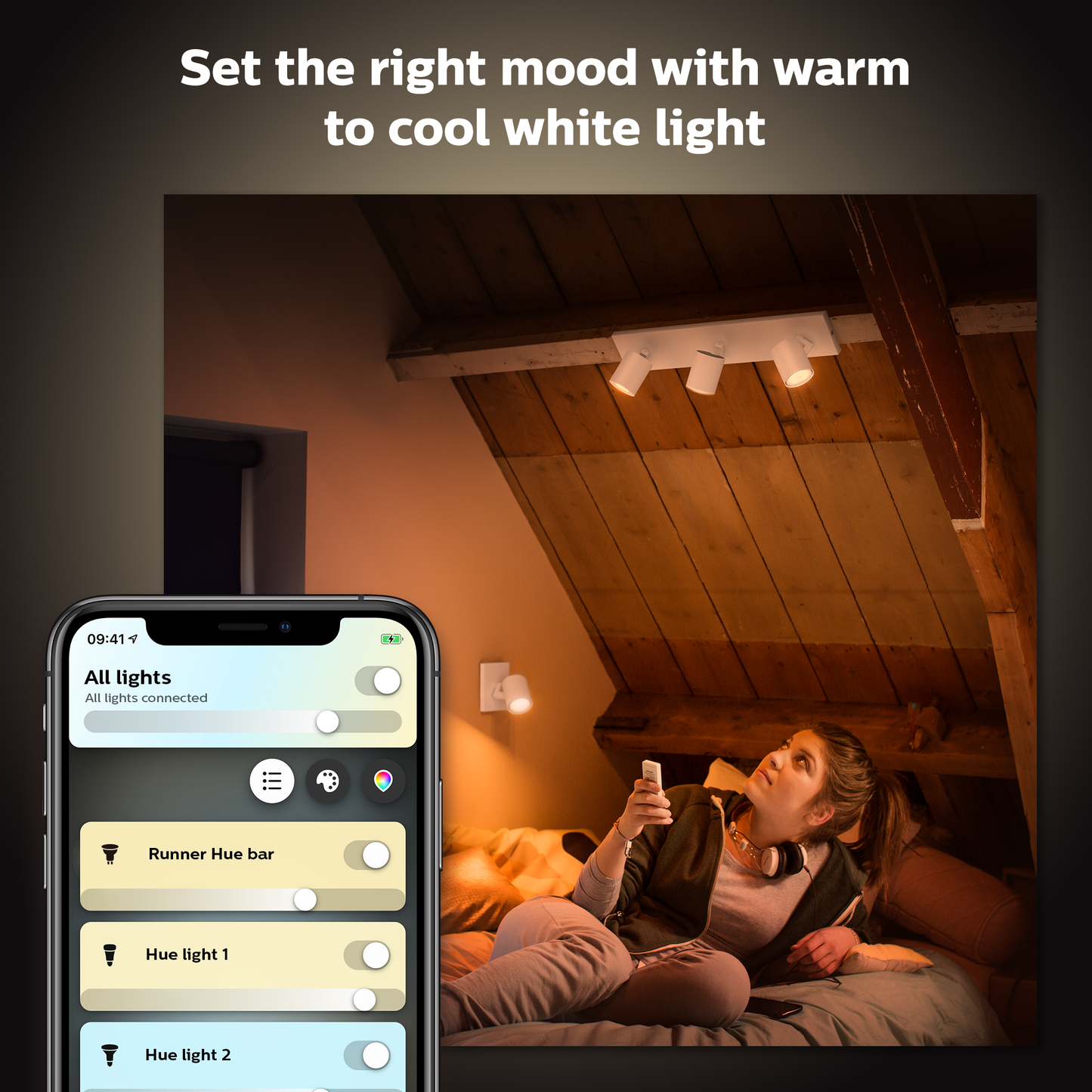 Philips Hue - Hue Runner 3-spot Hvid BT