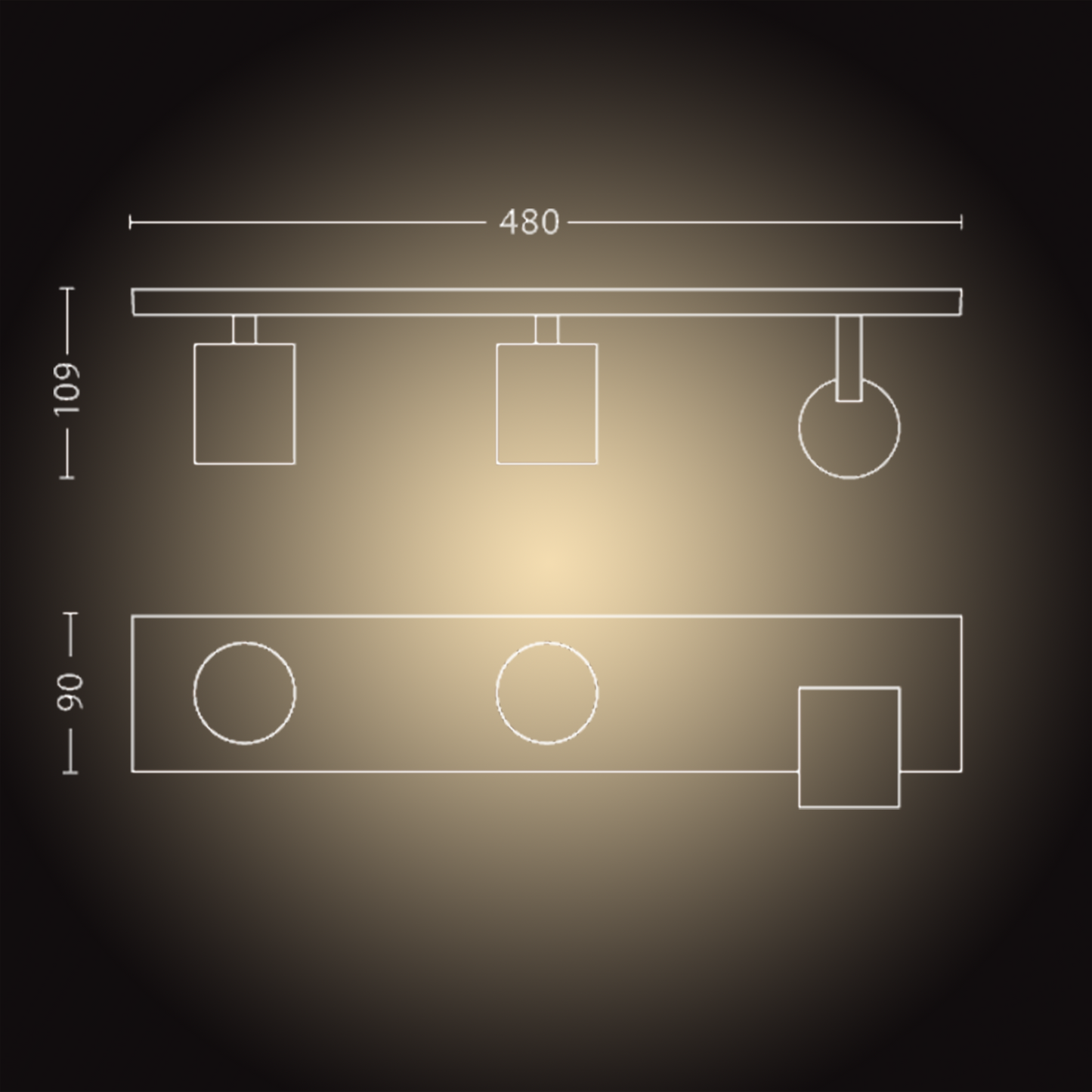 Philips Hue - Hue Runner 3-spot Hvid BT