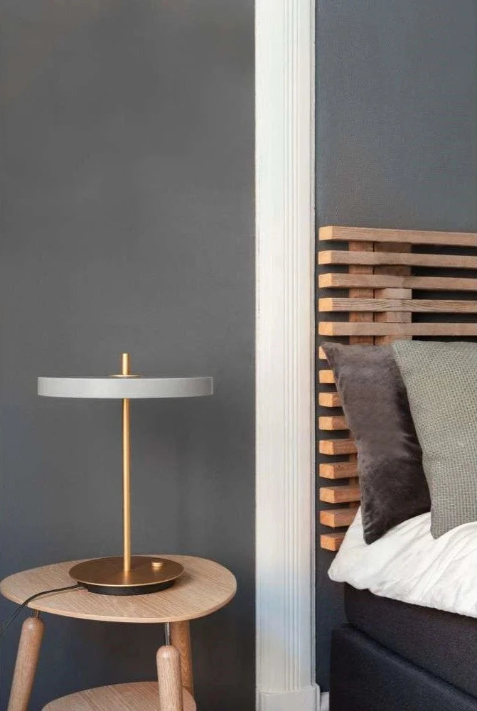 Blå bordlampe umage