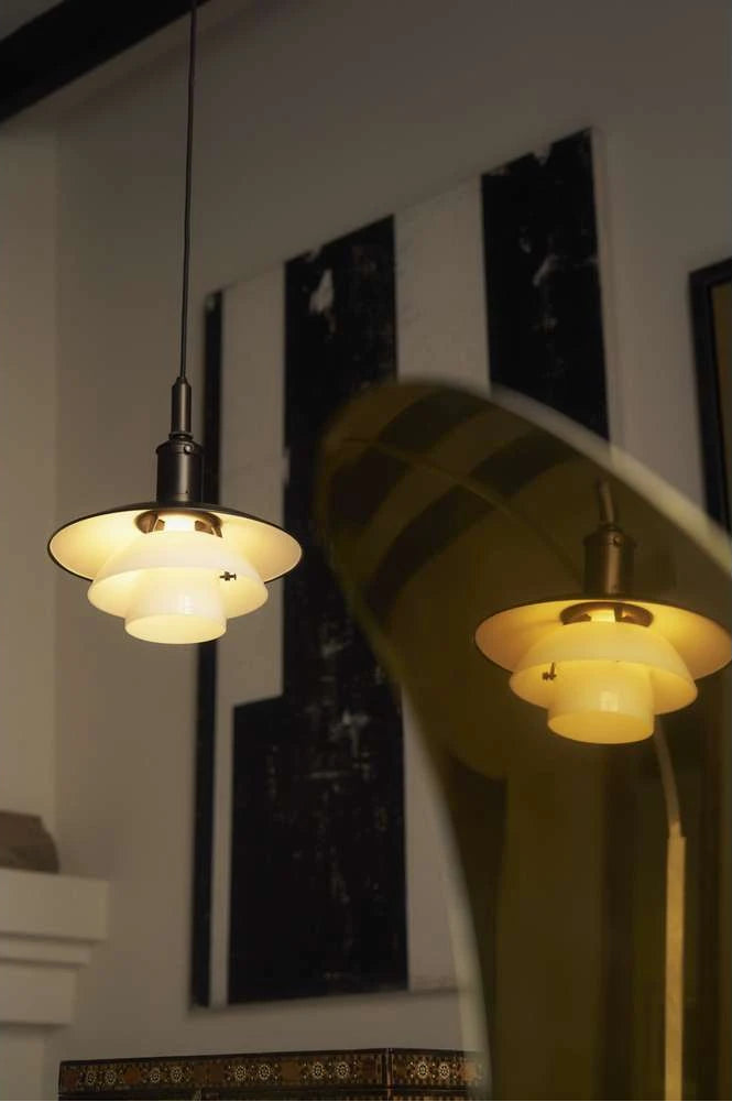Louis Poulsen PH 3/3 Pendel - Aged Brass/Opal Glass