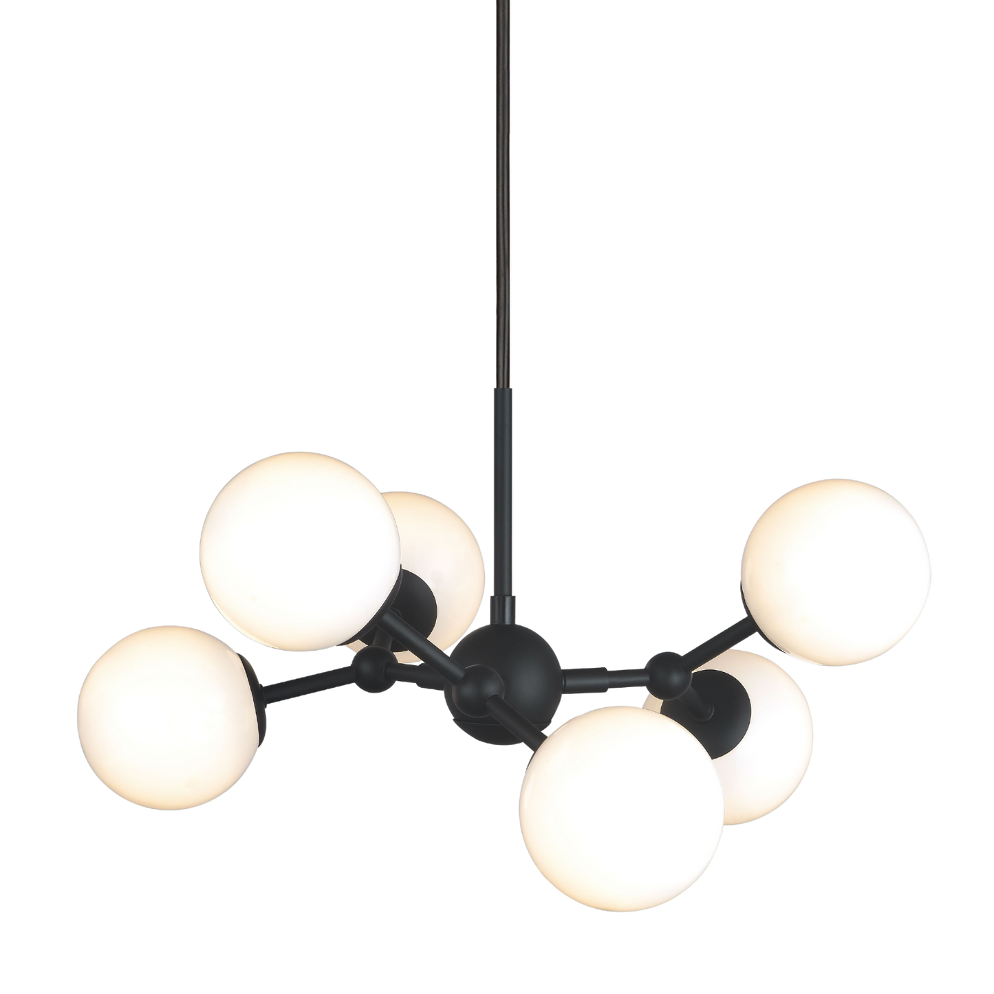 Halo Design Atom Ljuskrona Ø45 - Svart/Opal