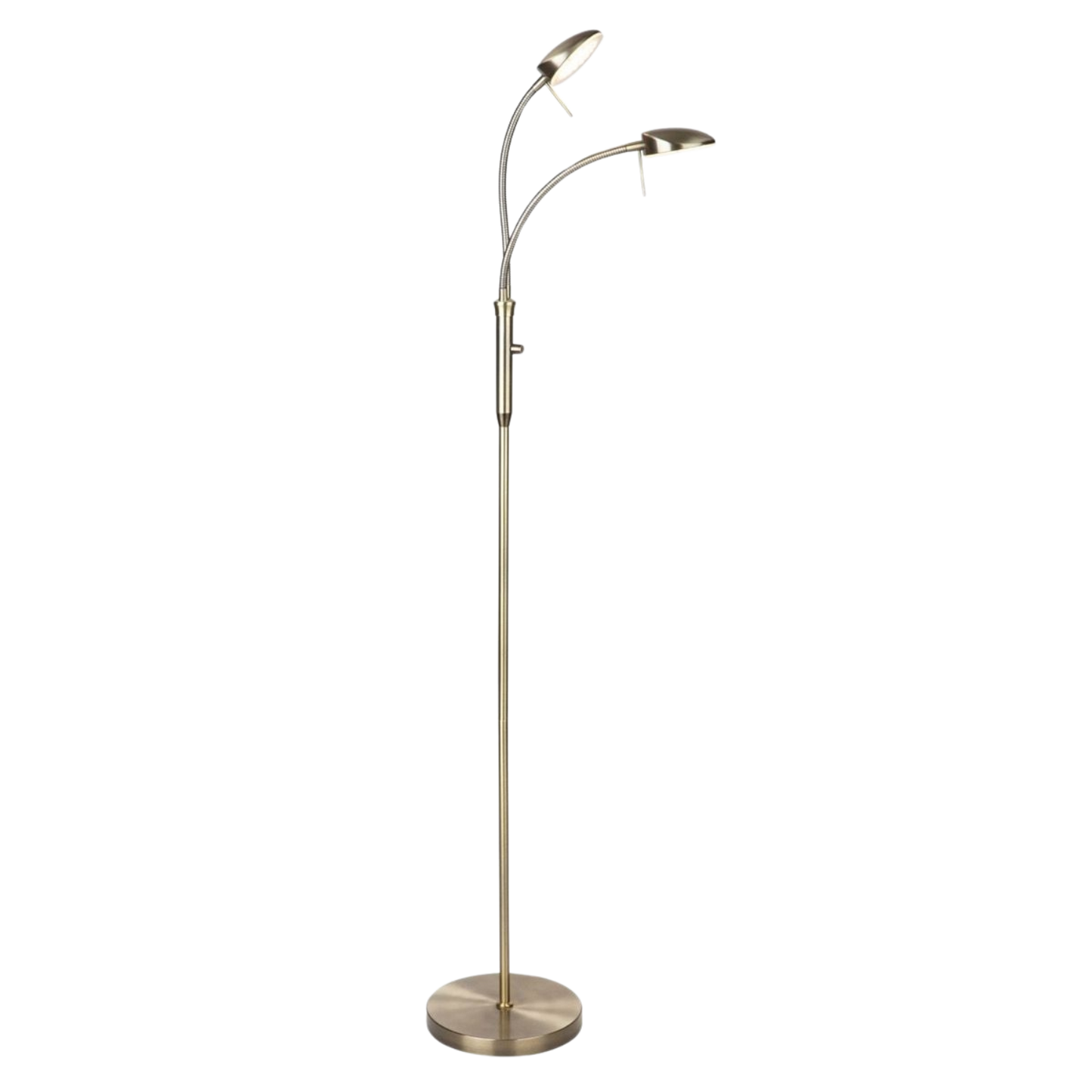 Halo Design Vegas Gulvlampe 2-arm Dæmper - Antique Messing