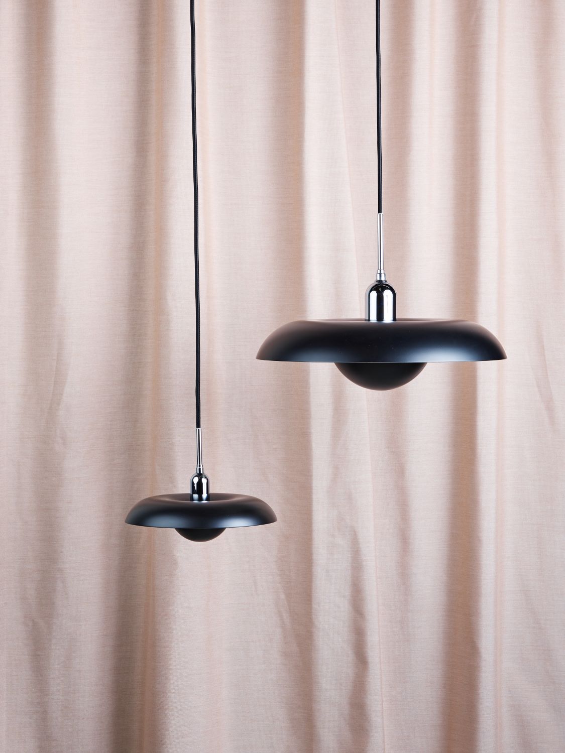 Piet Hein RA400 mm pendel metal Sort - designed 1931