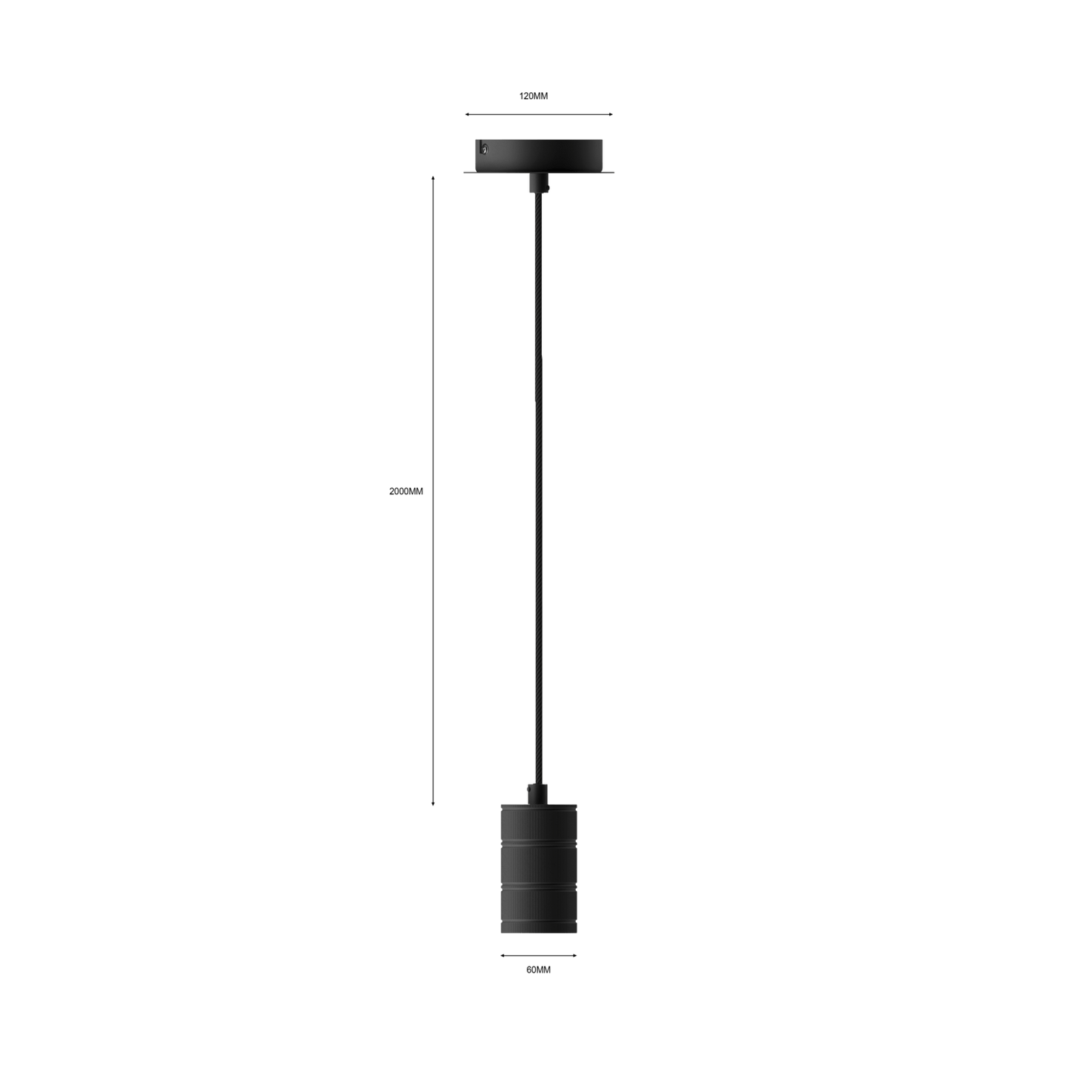Calex Retro pendel sort