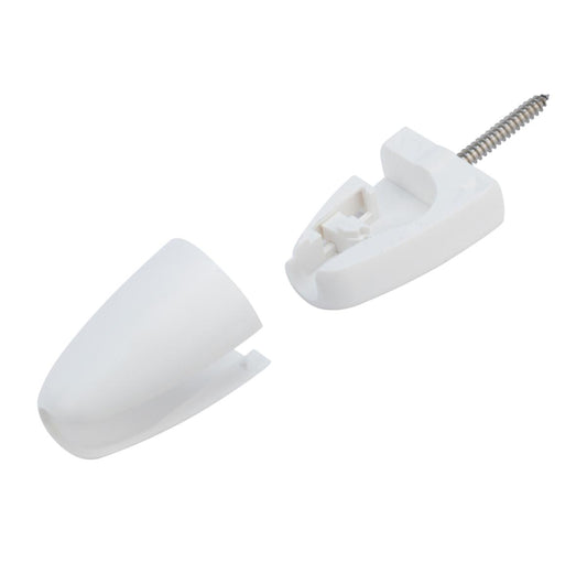 Lampeophæng oval lukket hvid