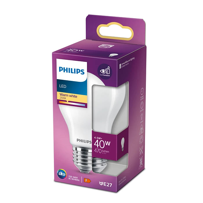 Philips LED classic 40W A60 E27 WWFRND
