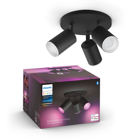 Philips Hue Fugato Hue Loftlampe 3-Spot - Sort