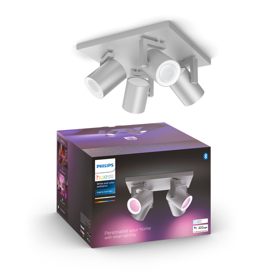 Philips Hue Argenta Hue Loftlampe 4-Spot - Aluminium