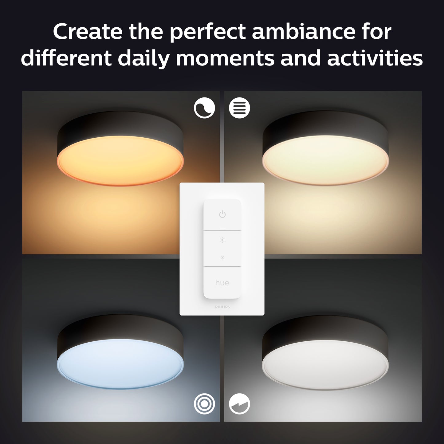 Philips Hue Enrave Small loftlampe - sort