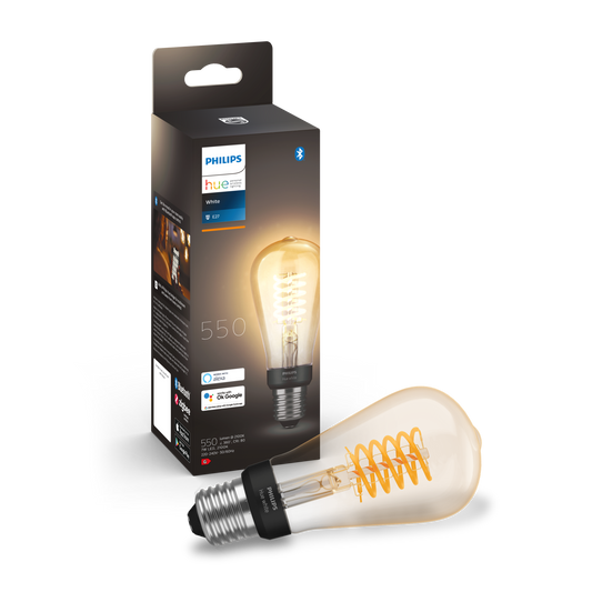 Philips Hue Hue Filament E27 Dråbeformet pære m. Bluetooth