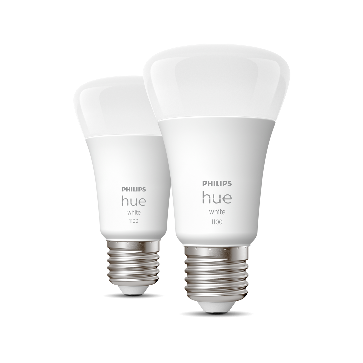 Philips Hue - Hue Pære White BT E27 1100 Lumen 2-pak