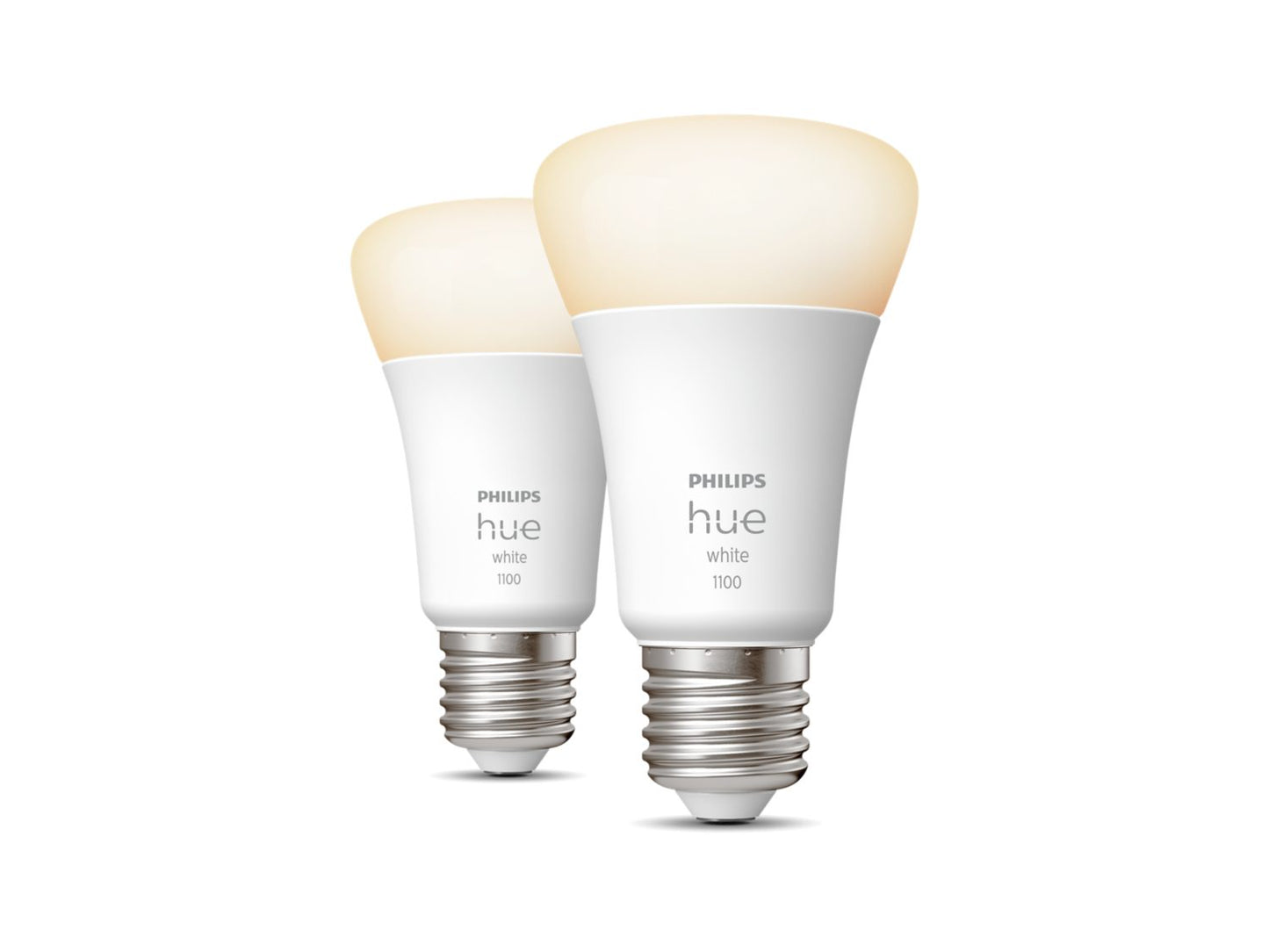 Philips Hue - Hue Pære White BT E27 1100 Lumen 2-pak