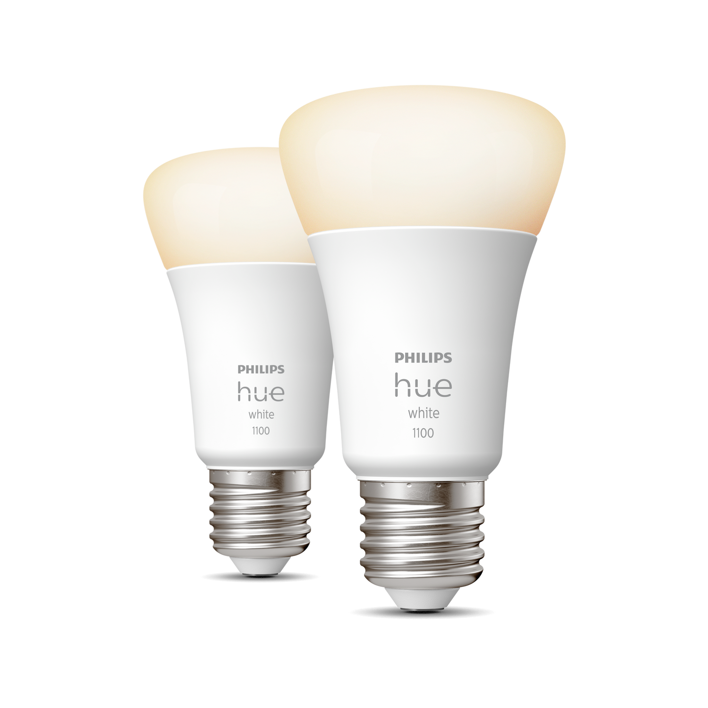 Philips Hue - Hue Pære White BT E27 1100 Lumen 2-pak