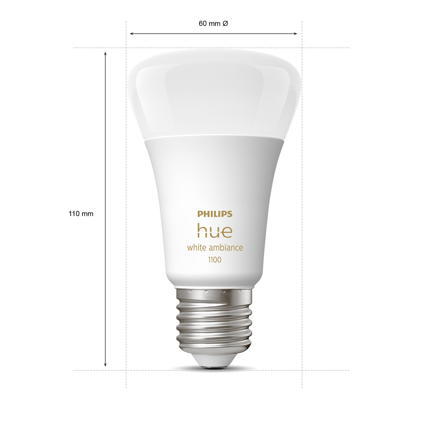 Philips Hue - Hue Pære White Ambiance BT E27 1100 Lumen